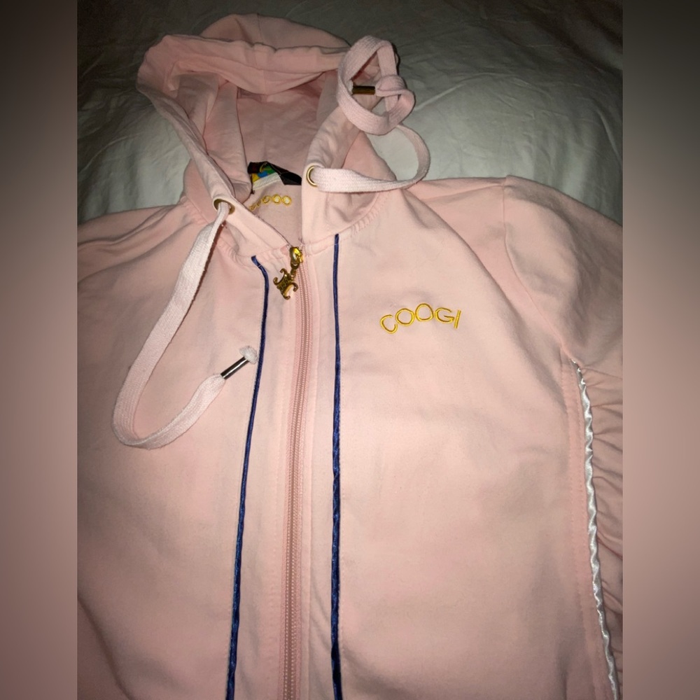 COOGI Pink Hoodie with Gold Logo